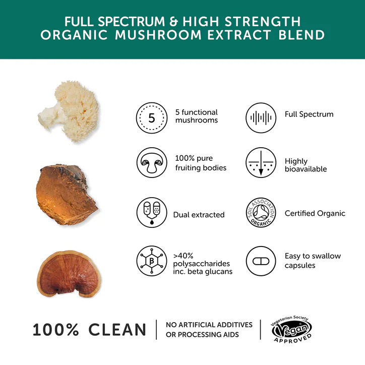Together Health Organic Mushroom 5 60 Capsules detail 3