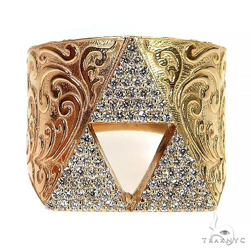 RINA - For Him CUSTOM Custom Made Nintendo The Legend Of Zelda Tri Force Ring 68010 in Rose Gold / 10 – Ring