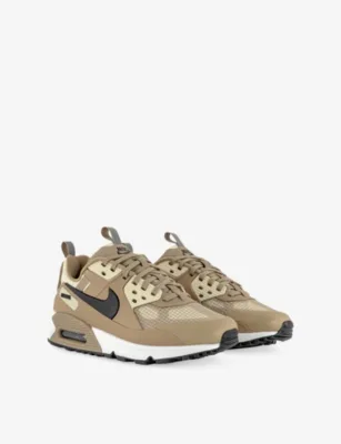 For Him Air Max 90 Drift Leather And Mesh Trainers - 6 in PARACHUTE BEIGE LIGHT KH, additional product view 3