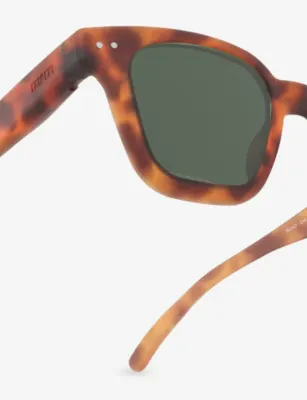 IZIPIZI Sun Road Tortoiseshell Rectangle-Frame Acetate Sunglasses, additional product view 2