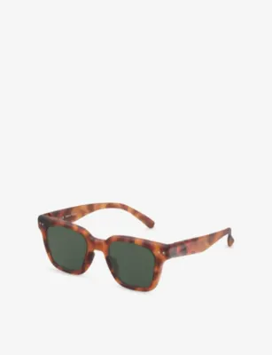 IZIPIZI Sun Road Tortoiseshell Rectangle-Frame Acetate Sunglasses, additional product view 3