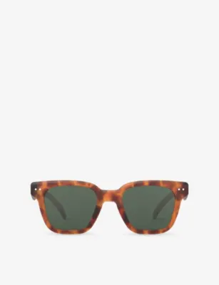 IZIPIZI Sun Road Tortoiseshell Rectangle-Frame Acetate Sunglasses – Mens | Sunglasses | Square