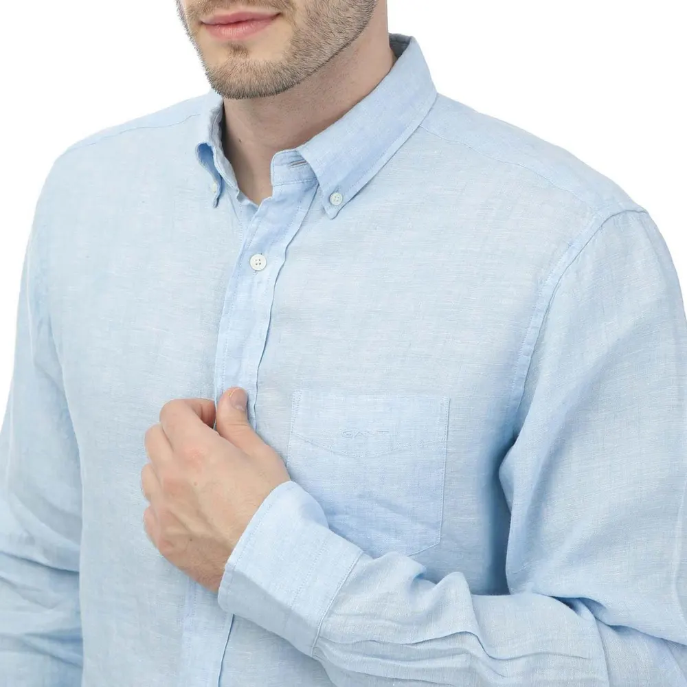Gant Regular Fit Linen Shirt detail 3