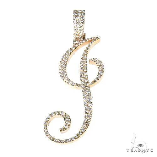 RINA - For Him CUSTOM Custom Made Initial 'J' Diamond Pendant 67344 in Rose Gold – Pendant