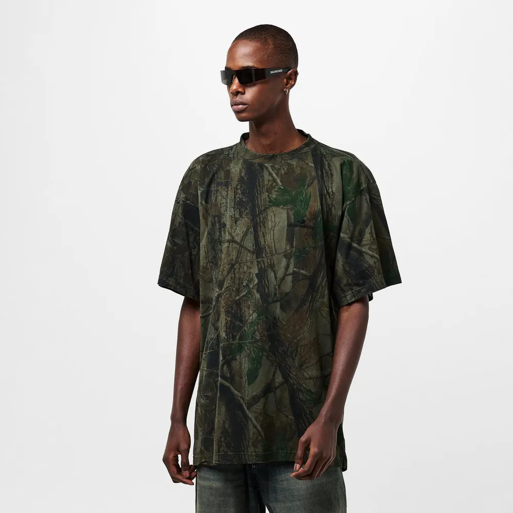 Balenciaga Men's Bal Sport Logo T-Shirt detail 3