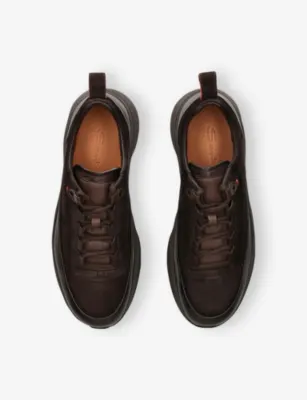 SANTONI Bounce Trek Suede Trainers - EUR 43 / 9 UK MEN in Dark Brown, additional product view 2