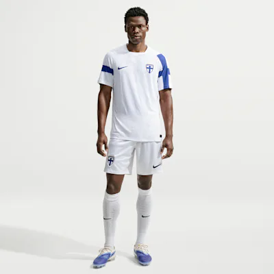 Nike Finland 2026 Stadium Home Men's Nike Dri-FIT Football Replica Shorts - White/Hyper Blue