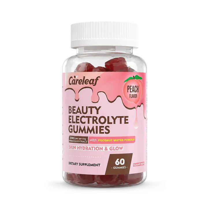 careleaf Beauty Electrolyte Gummies Peach Flavor 60 Gummies