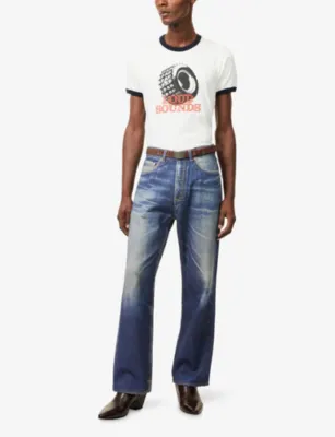 AUSTIN POST Ringer Loud Sounds Cotton T-Shirt detail 2