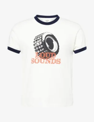 AUSTIN POST Ringer Loud Sounds Cotton T-Shirt