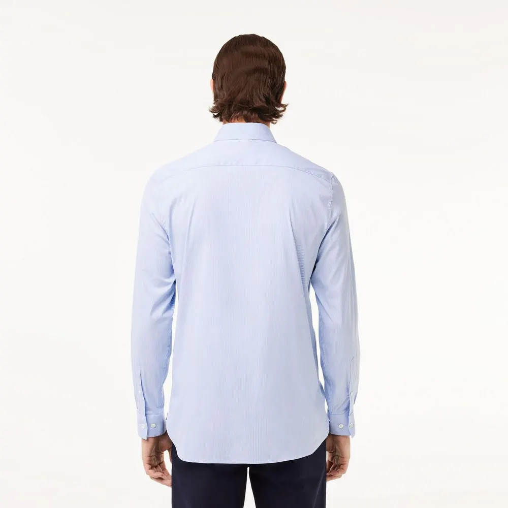 Lacoste Slim Fit Striped Stretch Poplin Shirt detail 2