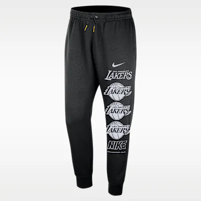 Nike Los Angeles Lakers Courtside Men's Nike NBA Club Fleece Joggers - Black/Amarillo