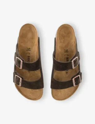 BIRKENSTOCK Arizona Two-Strap Suede Sandals - EUR 45 / 11 UK MEN in SUEDE MOCCA, additional product view 2
