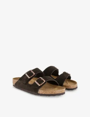 BIRKENSTOCK Arizona Two-Strap Suede Sandals - EUR 45 / 11 UK MEN in SUEDE MOCCA, additional product view 3