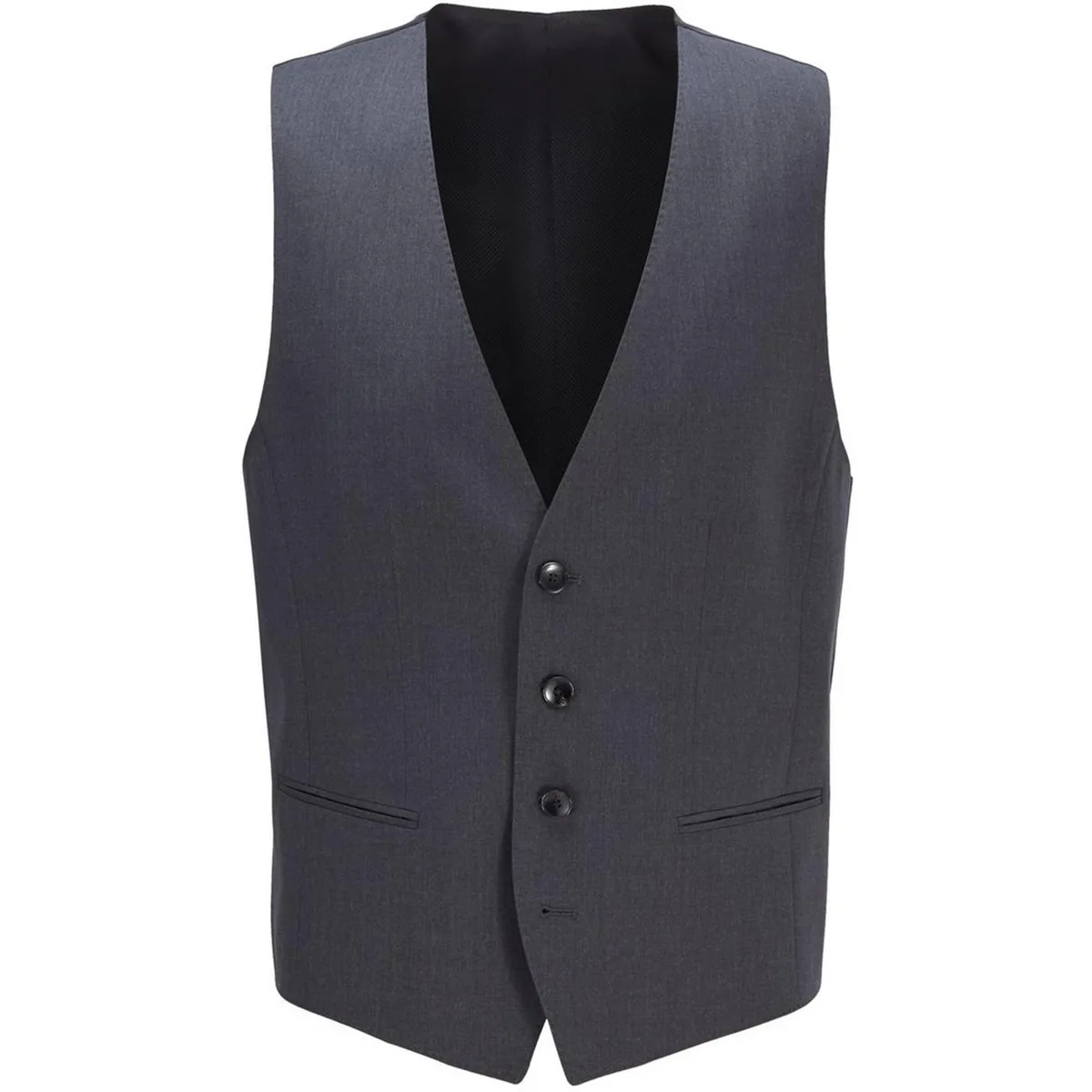 Boss Men's Herringbone Twill Slim Fit Italian Wool Waistcoat
