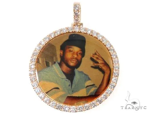 RINA - For Him CUSTOM 14K Gold Custom Photo Pendant 1.75 Inch 64180 in Rose Gold – Pendant