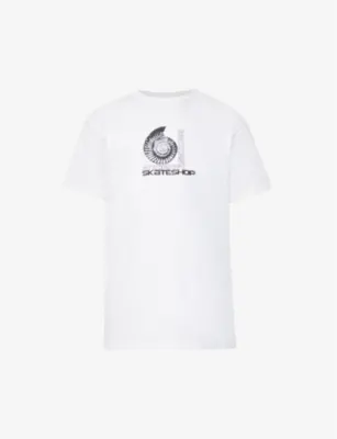 BADDEST SKATE SHOP Ammonite graphic-print cotton-jersey T-shirt