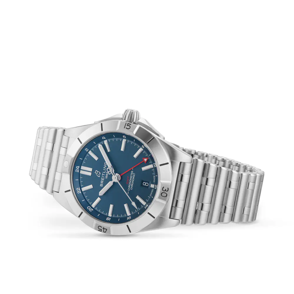Breitling Chronomat Automatic GMT 40 Blue Dial Watch detail 3