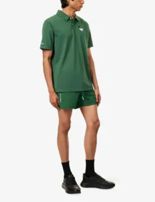 MALBON Performance Poly Tech Woven Shorts in EDEN, additional product view 2