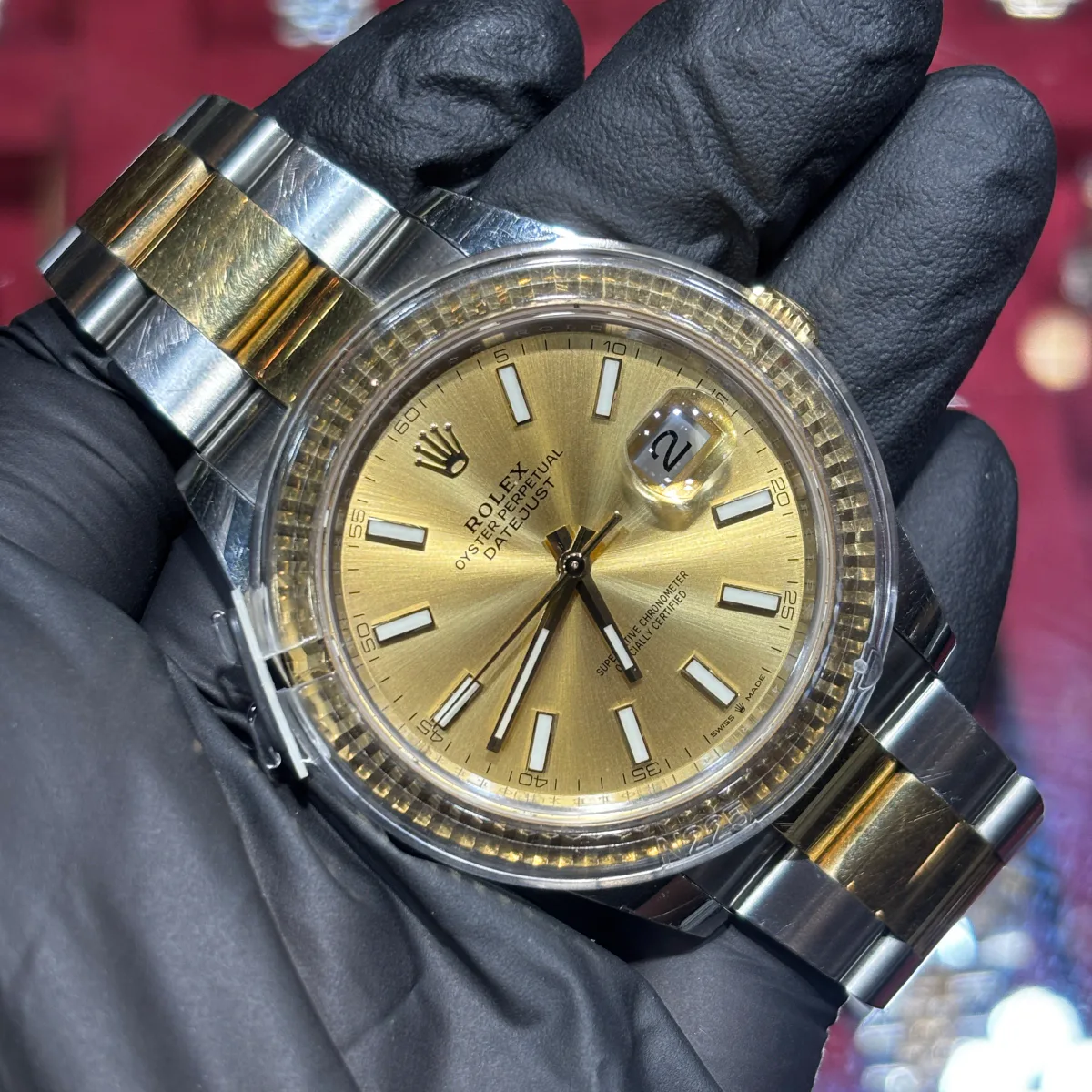 ANKUR - For Him WATCHES 2023 Rolex Datejust 41mm | Two Tone Yellow Gold | Champagne Stick Dial – Watch