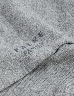 FALKE Family Cotton-Blend Socks - 9-11 in Light Greymel., additional product view 2
