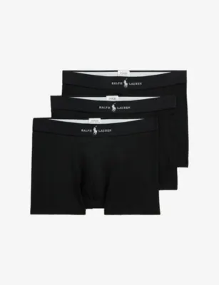 POLO RALPH LAUREN Branded Set of Three Cotton-Blend Trunks
