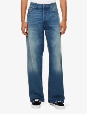 NUDIE JEANS Loud Larry Wide-Leg Denim Jeans - 30/30 detail 3