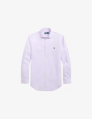 POLO RALPH LAUREN Striped Logo-Embroidered Cotton Shirt