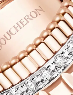 BOUCHERON Quatre Radiant Edition rose-gold and 0.51ct diamond ring - 53mm in PINK, additional product view 2