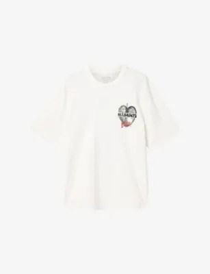 ALLSAINTS Reflect Graphic-Print Cotton T-Shirt - Washed Black