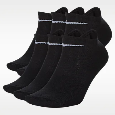 Nike Everyday Lightweight Training No-Show Socks (6 Pairs) - Black/White in Black/White – Nike men's and unisex