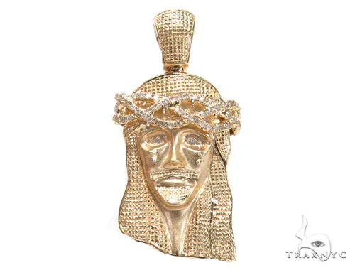 RINA - For Him FACTORY Jesus Diamond Pendant 44771 in White – Pendant