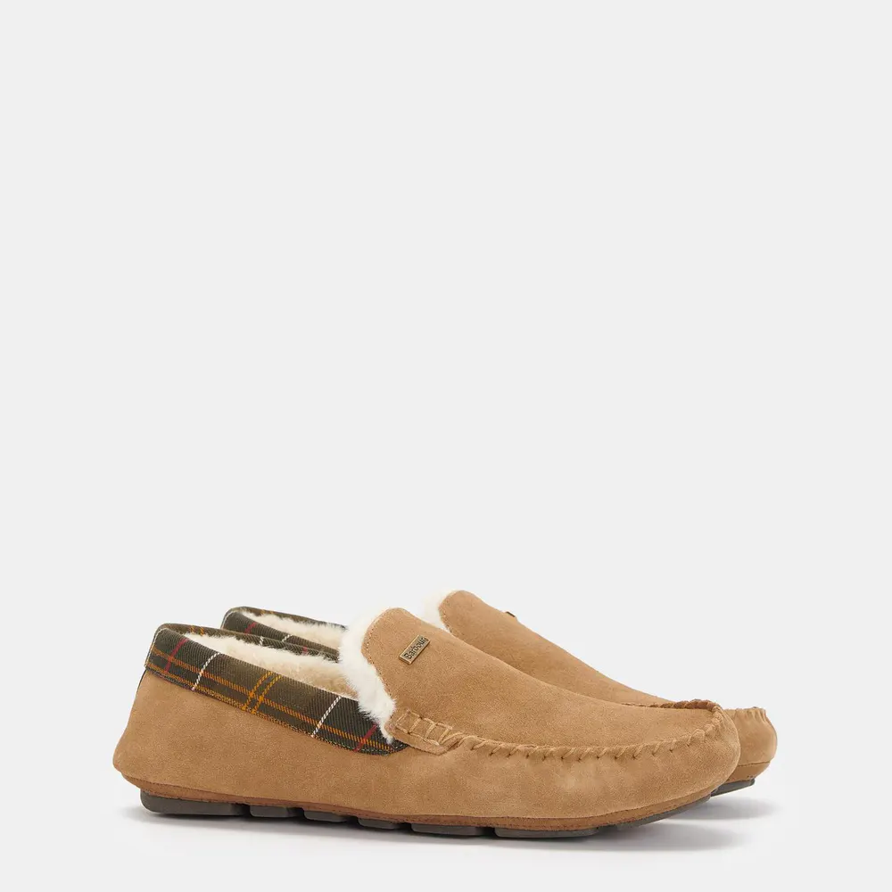 Barbour Men's Monty Moccasin Slippers in Camel BE51, additional product view 2