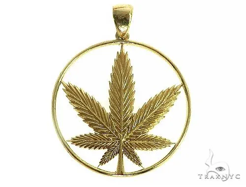 RINA - For Him FACTORY Custom Made Weed Pendant 66236 in Rose Gold – Pendant