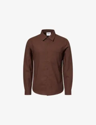 NOBL Josh Long-Sleeve Linen-Blend Shirt