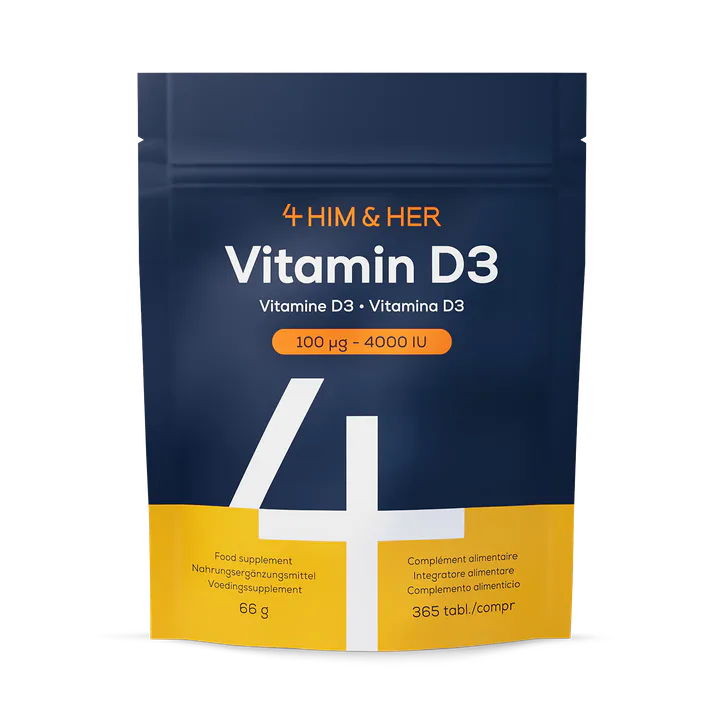4HIM & HER 4 Him & Her Vitamin D3 4000 IU High Strength Tablets 365 Vegetarian Tablets (Full 1 Year Supply)