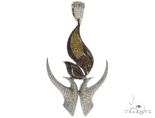 RINA - For Him FACTORY Custom Made Hands on Fire Pendant 63559 in Rose Gold – Pendant