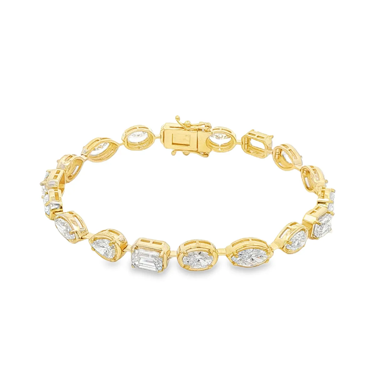 AHMED - MOON JEWELRY Multi Shape Diamond Tennis Bracelet 71102 in Rose Gold – Bracelet