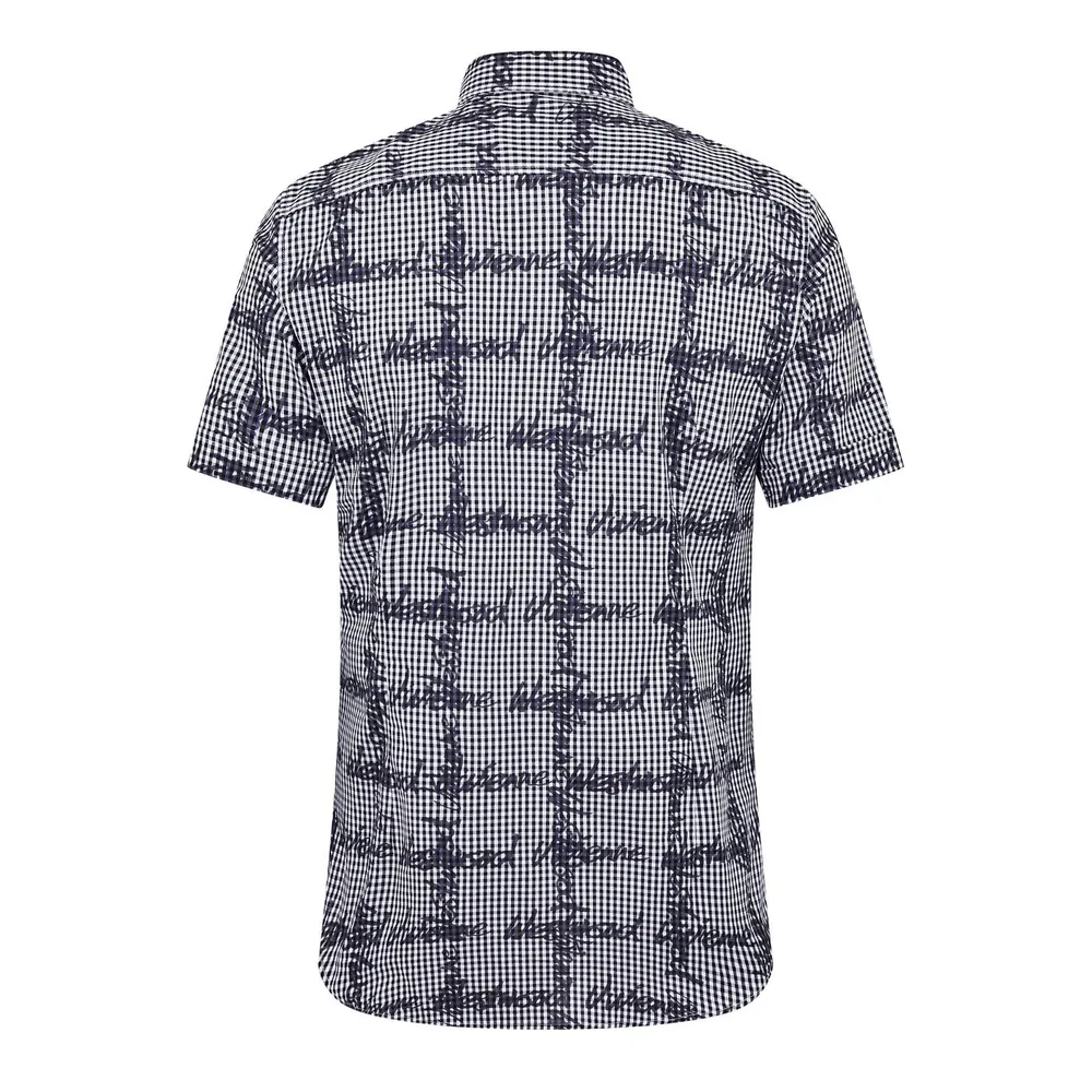 Vivienne Westwood Men's Classic Geometric Patterned Short Sleeve Shirt detail 2
