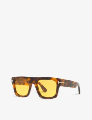 TOM FORD FT0711 Fausto square-frame acetate sunglasses detail 2