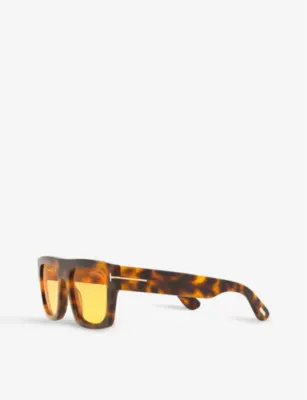 TOM FORD FT0711 Fausto square-frame acetate sunglasses detail 3
