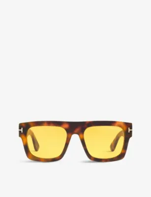 TOM FORD FT0711 Fausto square-frame acetate sunglasses