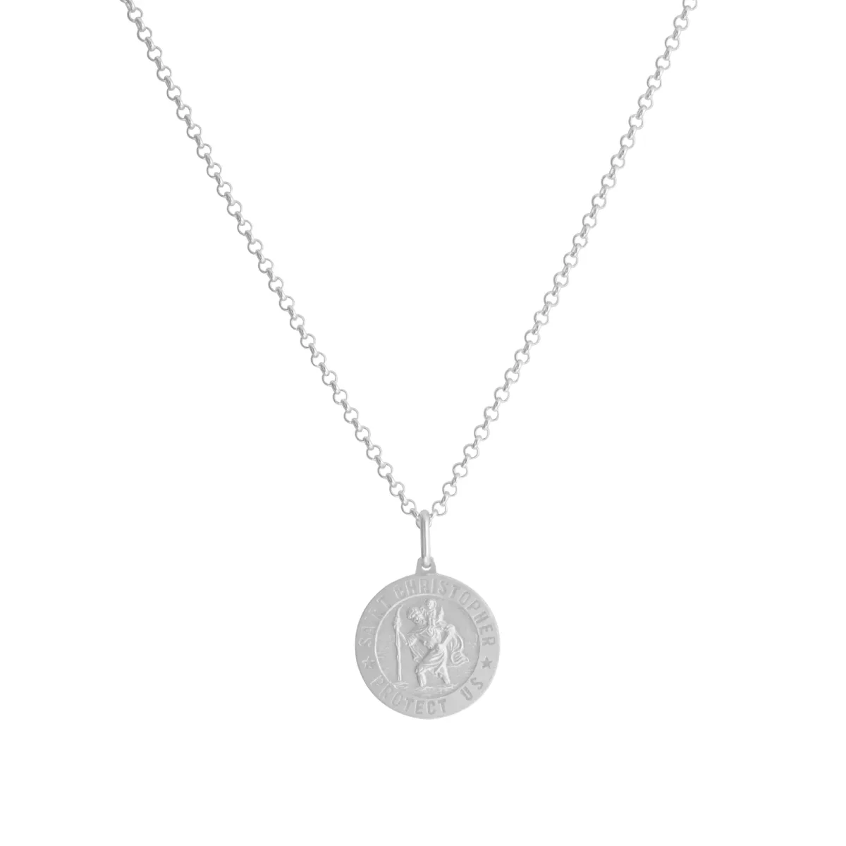 For Him Sterling Silver Large St Christopher Pendant