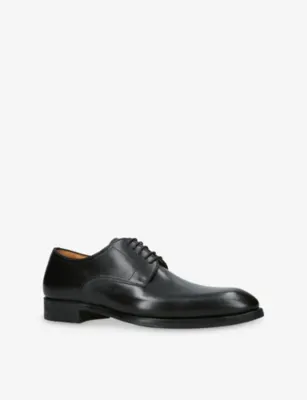 MAGNANNI Madis Leather Derby Shoes - EUR 40.5 / 6.5 UK MEN in BLACK, additional product view 3