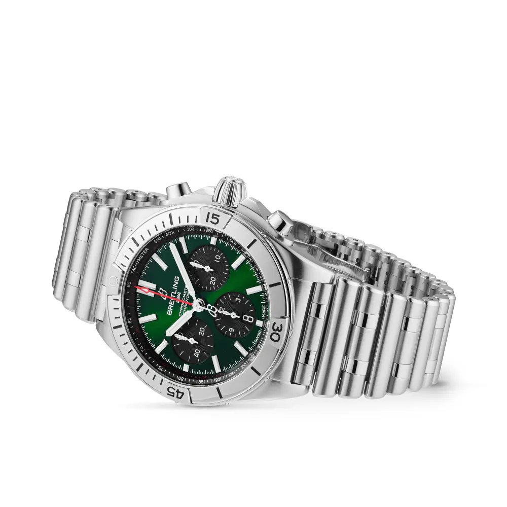 Breitling Chronomat B01 42 Stainless Steel - Green Watch in Green, additional product view 2