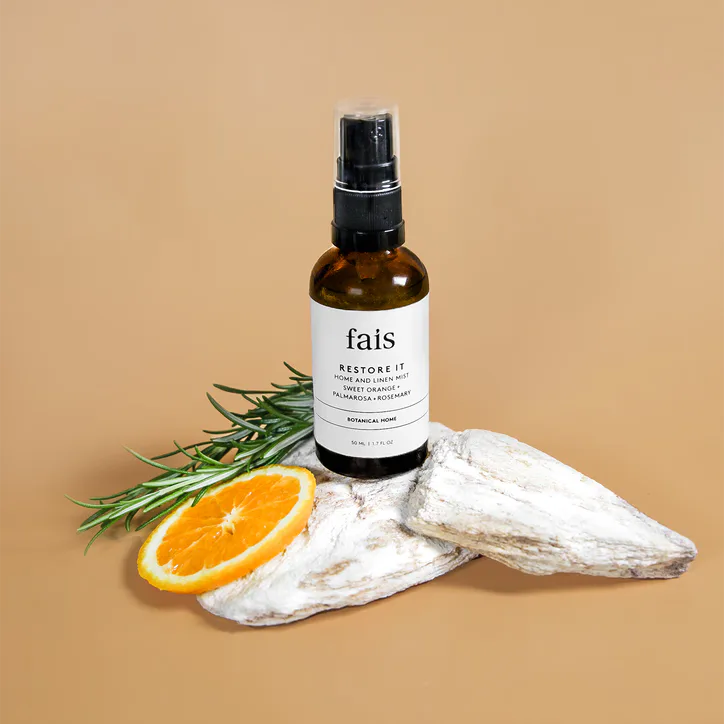 Fais Restore It Home & Linen Mist with Essential Oils – 50ml - Orange, Palmarosa & Rosemary detail 2