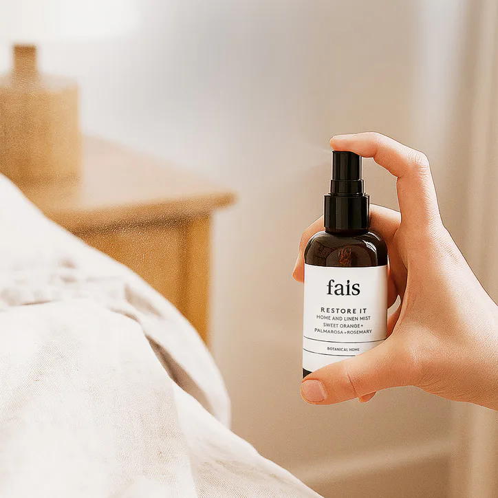 Fais Restore It Home & Linen Mist with Essential Oils – 50ml - Orange, Palmarosa & Rosemary detail 3