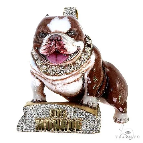 RINA - For Him CUSTOM Monroe Bully Dog Pendant 67237 in Rose Gold – Pendant