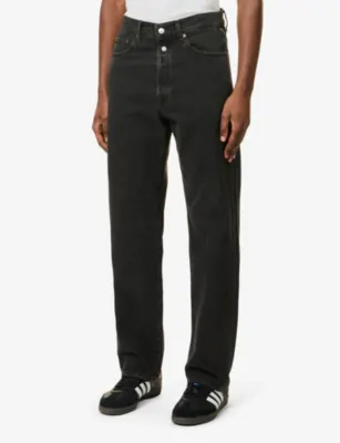 REPLAY Red Cast 9zero1 straight-leg stretch-denim jeans - 38/32 in BLACK DELAVE, additional product view 3