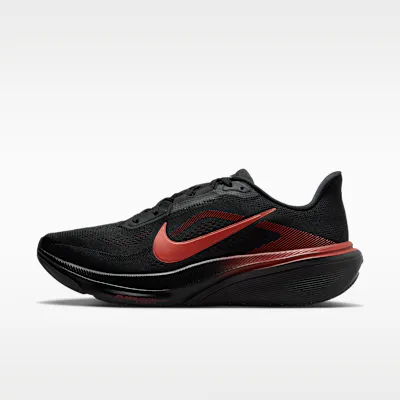 Nike Pegasus 42 Men's Road-Running Shoes - Black/University Red/Wolf Grey/Bright Crimson